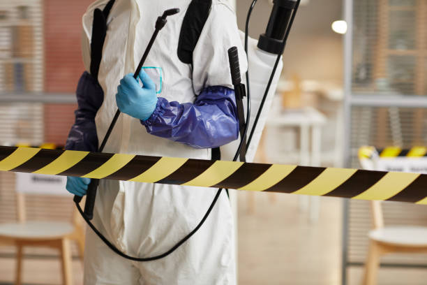 Professional Blood Cleanup technician working in Calverton, NY